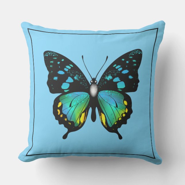 Butterfly Outdoor Throw Pillow (Front)