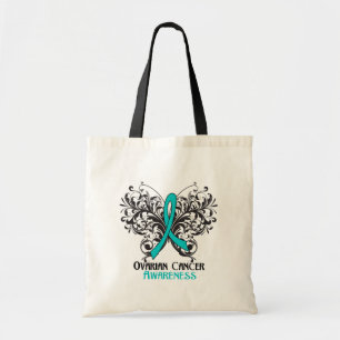 Butterfly Ovarian Cancer Awareness Tote Bag