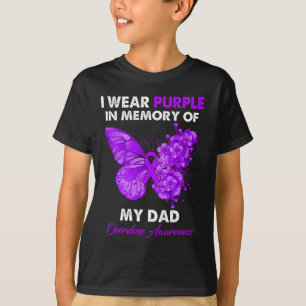 Butterfly Overdose Awareness I Wear Purple For My  T-Shirt
