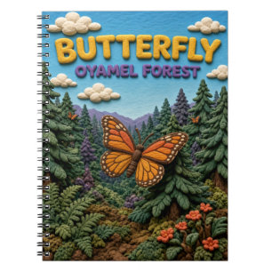 Butterfly Oyamel Forest Modern KlayKoo Notebook