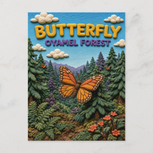 Butterfly Oyamel Forest Modern KlayKoo Postcard