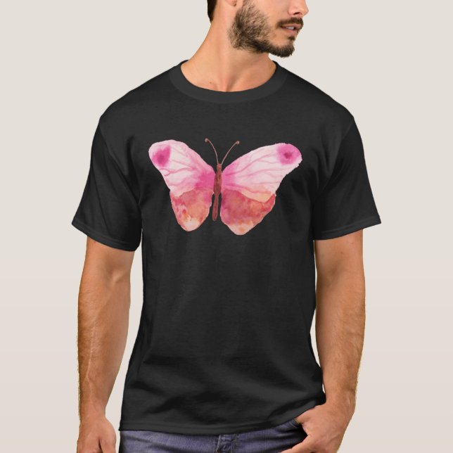 Butterfly  Painting  Insect Colourful Summer T-Shirt (Front)