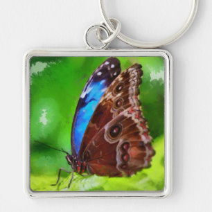 Butterfly painting keychain