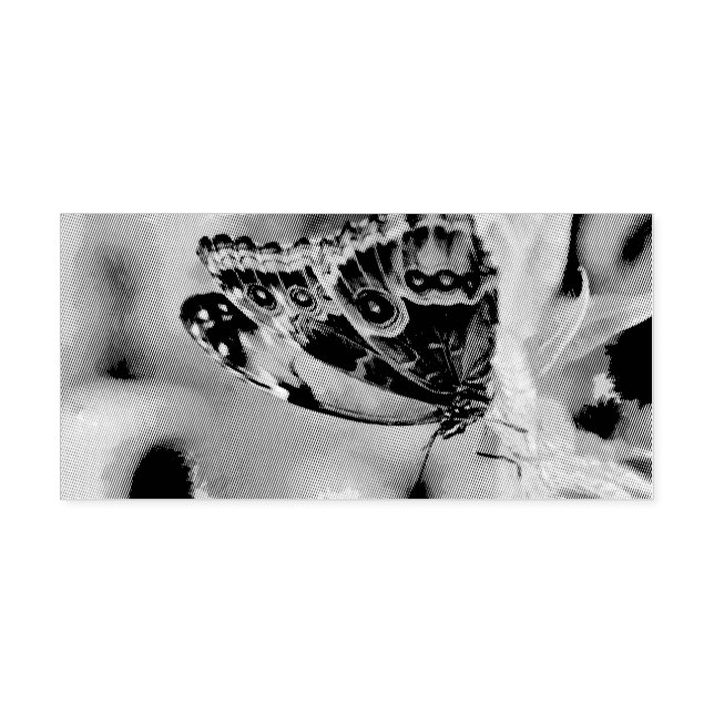 Butterfly painting self-inking stamp (Design)