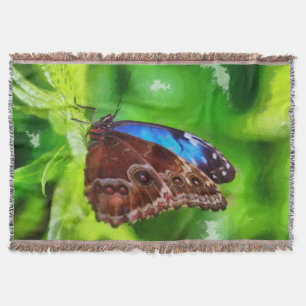 Butterfly painting throw blanket