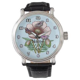 Butterfly Pale Poppy Watch