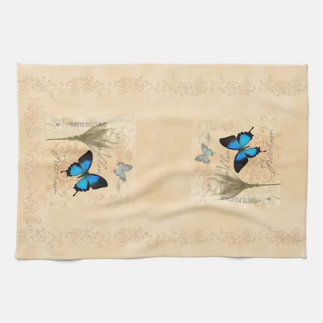 Butterfly Papillon Kitchen Towel - Desert Bloom (Horizontal)