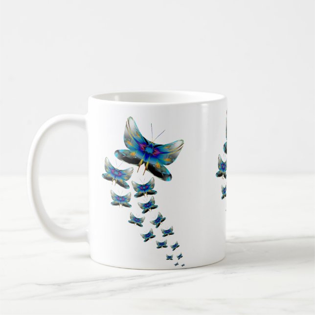 Butterfly Parade Mug – Vivid Flight in Color (Gauche)