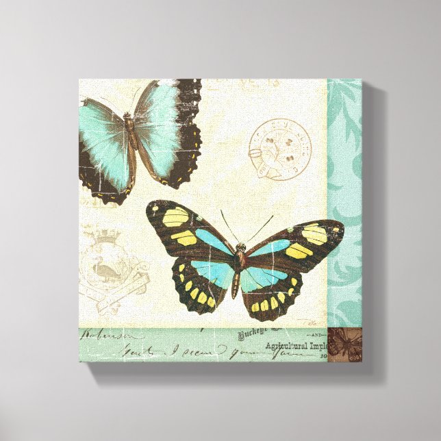 Butterfly Patchwork Canvas Print (Front)