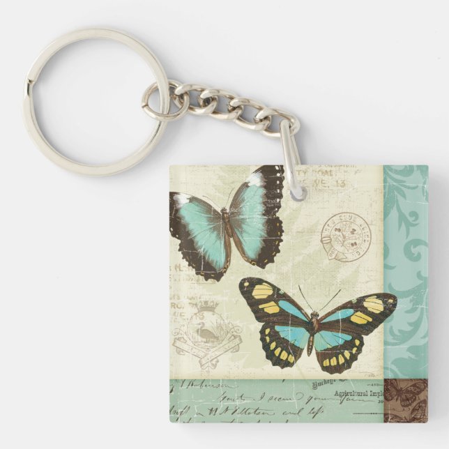 Butterfly Patchwork Keychain (Front)