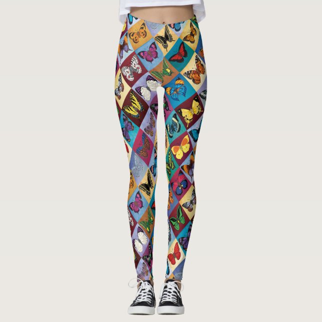Butterfly Patchwork Leggings (Front)