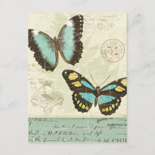 Butterfly Patchwork Postcard