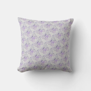 Butterfly patio cushion or Purple decor pillow