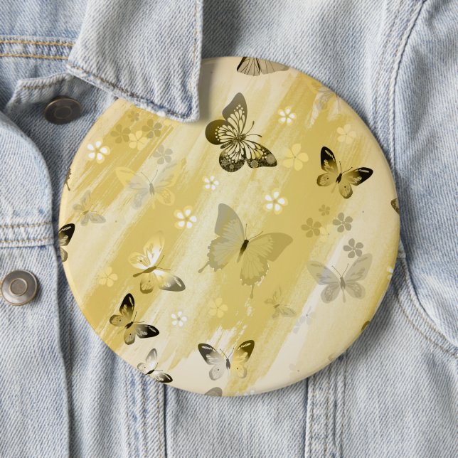 Butterfly Pattern 10 6 Inch Round Button (In Situ)