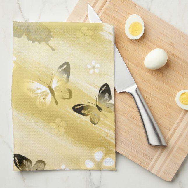 Butterfly Pattern 10 Kitchen Towel (Quarter Fold)
