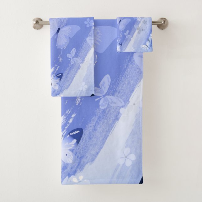 Butterfly Pattern 13 Bath Towel Set (Insitu)