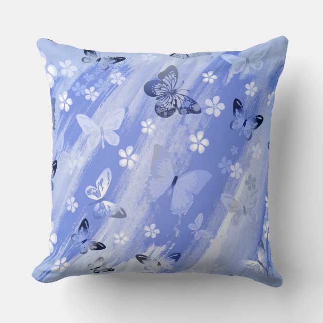 Butterfly Pattern 13 Throw Pillow (Front)
