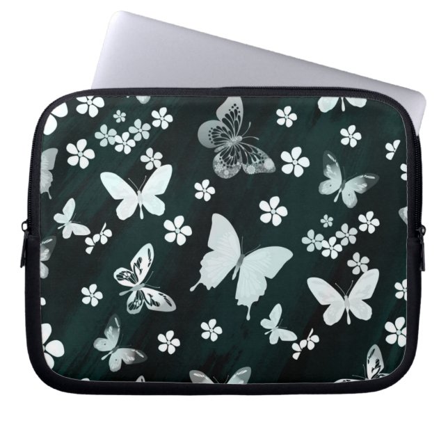 Butterfly Pattern 14 Laptop Sleeve (Front)