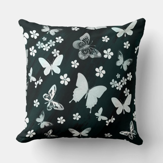 Butterfly Pattern 14 Throw Pillow (Front)