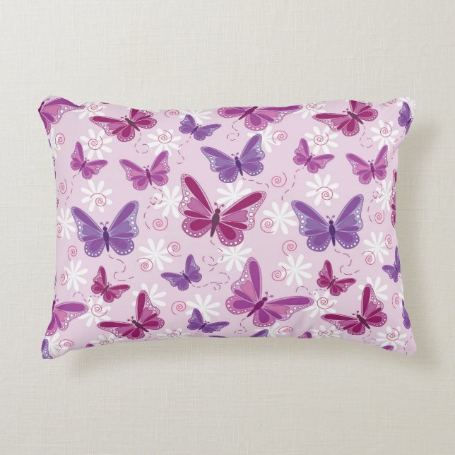 butterfly pattern 2 accent pillow (Front)