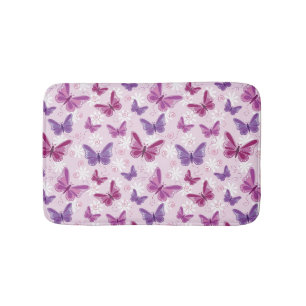 butterfly pattern 2 bath mat