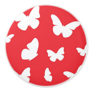 Butterfly pattern 2 ceramic knob
