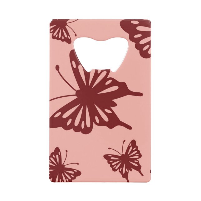 butterfly pattern 2 credit card bottle opener (Front)