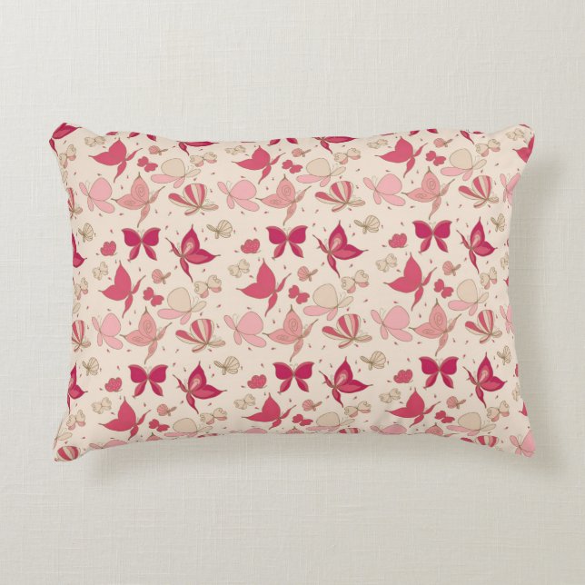 butterfly pattern 3 decorative pillow (Front)