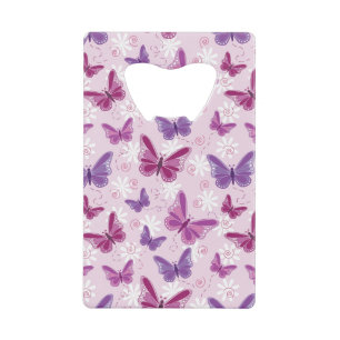 butterfly pattern 3 wallet bottle opener