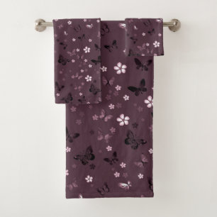 Butterfly Pattern 5 Bath Towel Set