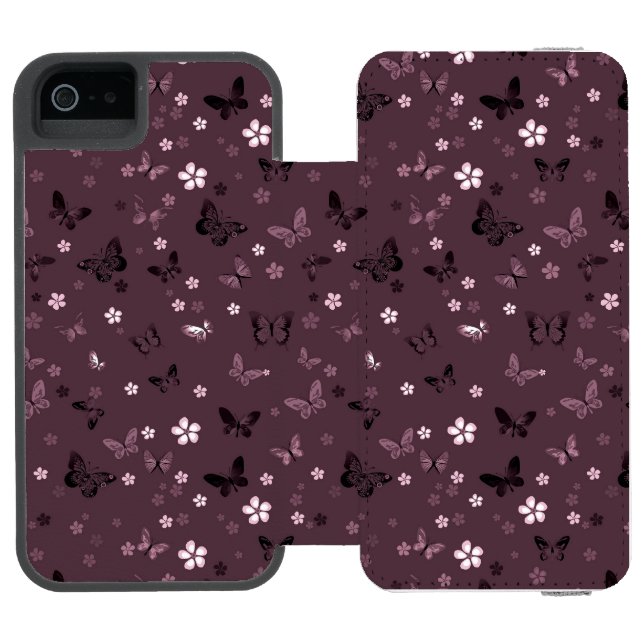 Butterfly Pattern 5 Incipio iPhone Wallet Case (Folio Open)
