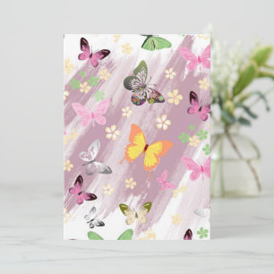 Butterfly Pattern 7 Thank You Card