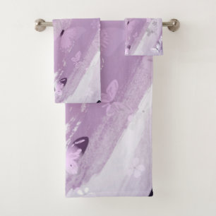 Butterfly Pattern 8 Bath Towel Set
