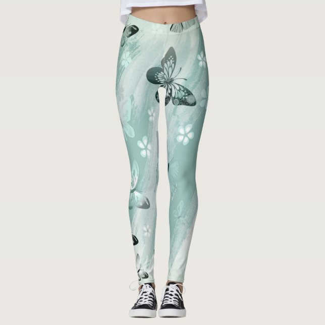 Butterfly Pattern 9 Leggings (Front)
