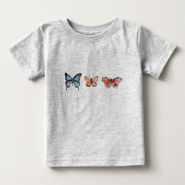 Butterfly Pattern Baby T-Shirt (Front)
