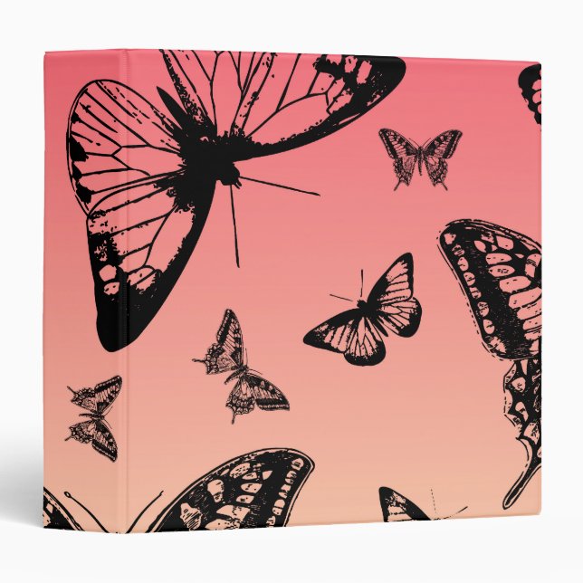 Butterfly Pattern Binder (Front/Spine)