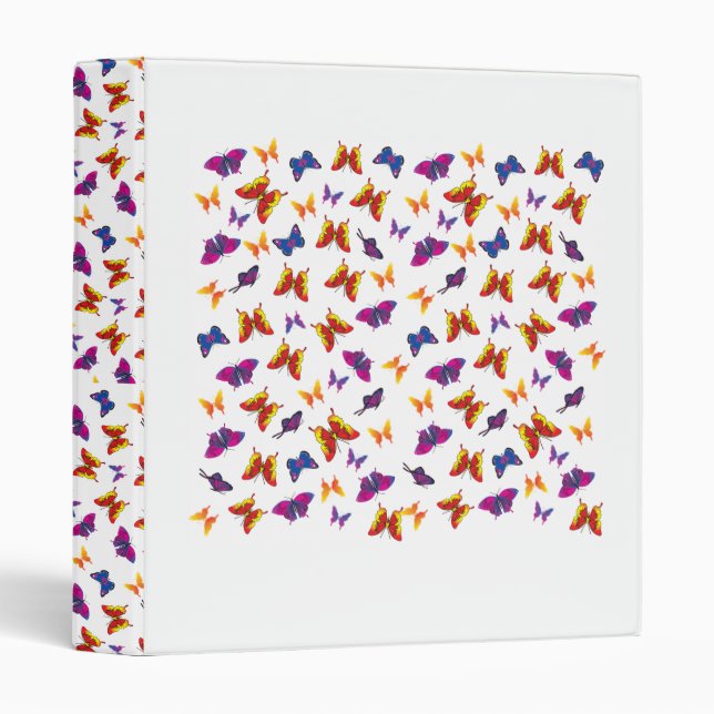 Butterfly Pattern Binder (Front/Spine)