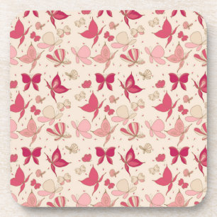 butterfly pattern coaster