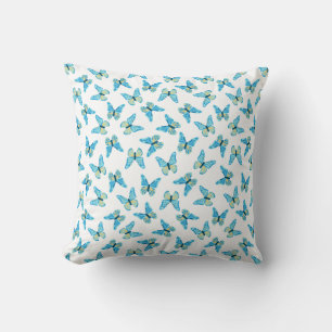Butterfly Pattern Custom Colours Throw Pillow