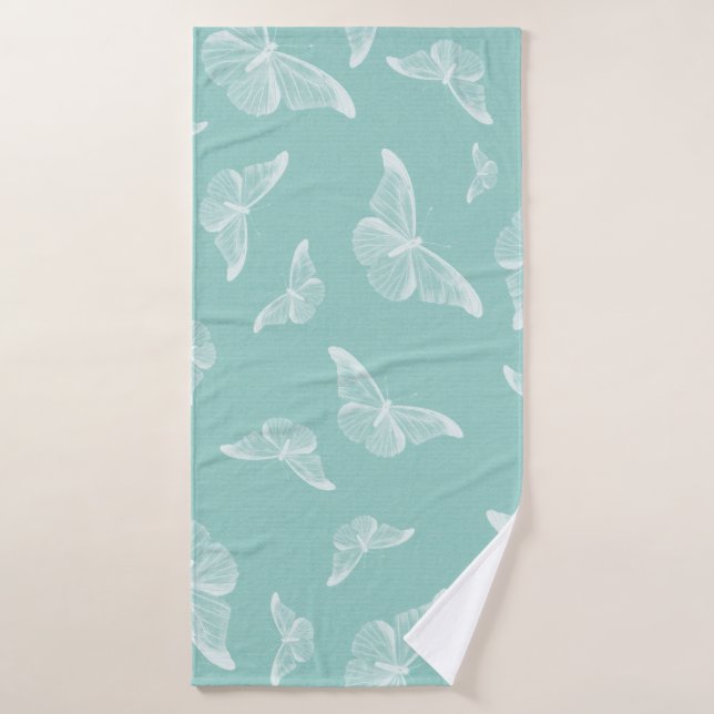 Butterfly pattern digital paper bath towel (Bath Towel)