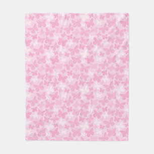 Butterfly pattern fleece blanket