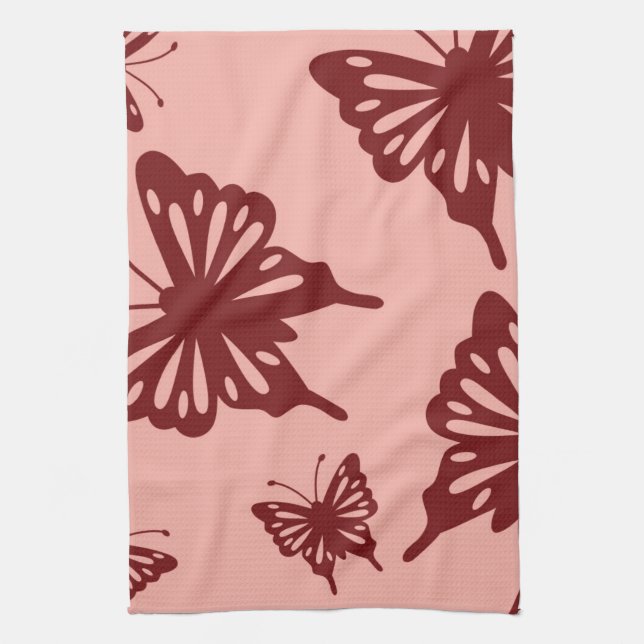butterfly pattern kitchen towel (Vertical)