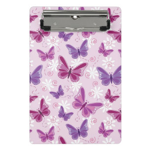 butterfly pattern mini clipboard