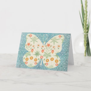 Butterfly Pattern on Pattern Art Note Card 4