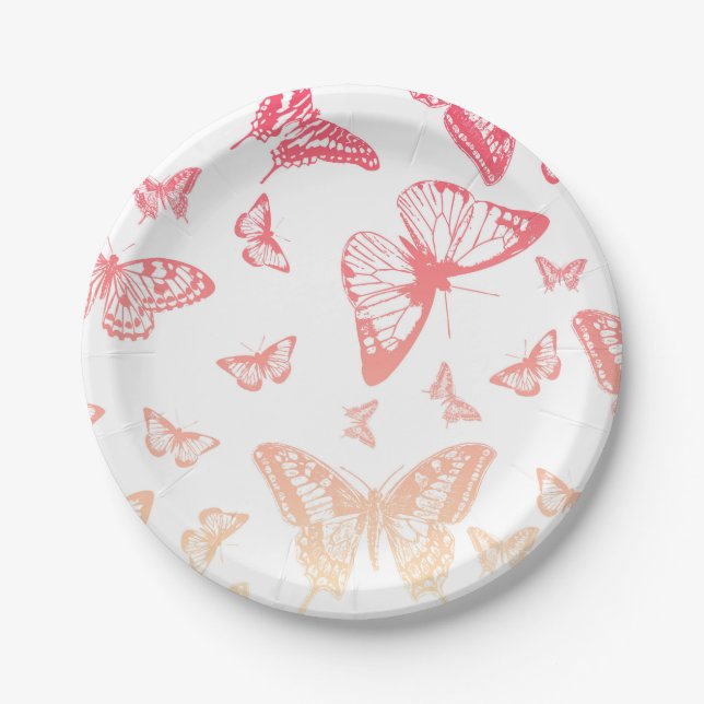 Butterfly Pattern Paper Plate (Front)