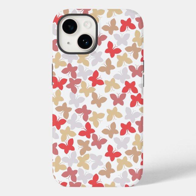 Butterfly Pattern Pastel Case-Mate iPhone Case (Back)