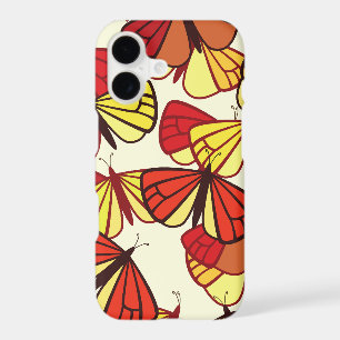Butterfly Pattern, Pattern Of Butterflies, Red