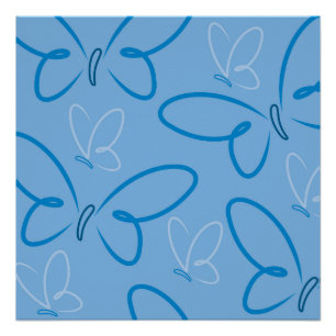 Butterfly pattern poster