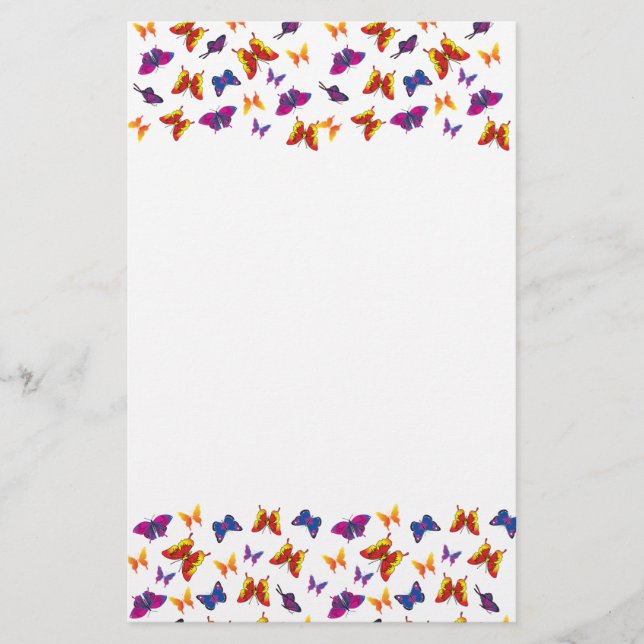 Butterfly Pattern Stationery (Front)