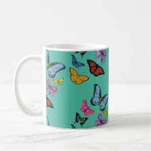 Butterfly pattern texture coffee mug
